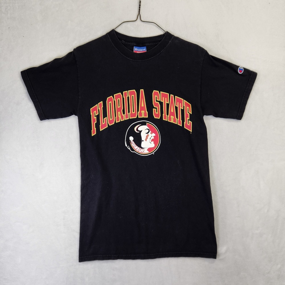 Champion Florida State Seminoles T-Shirt Mens Small Black NCAA Graphic‎ Tee S - Picture 1 of 7